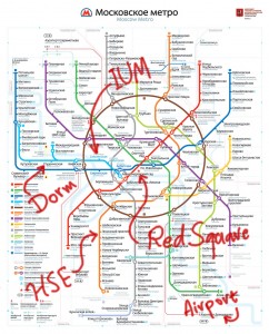 A math student's Map of Moscow